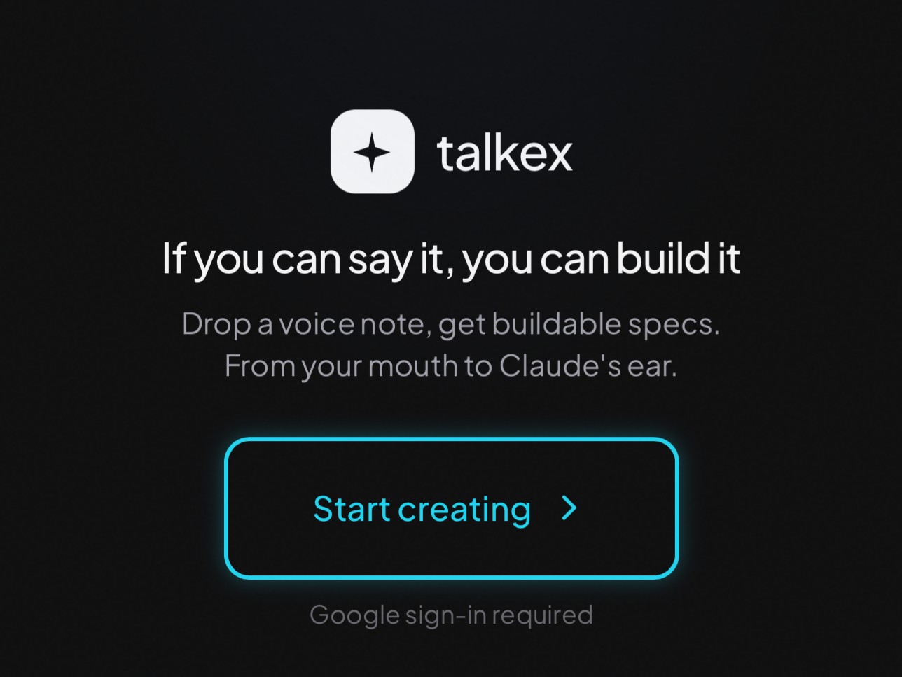 Talkex screenshot